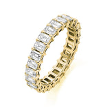 Emerald Cut Claw Set 3.00ct Full - Jade Wedding Rings