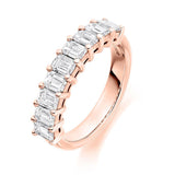 Emerald Cut 9 Stone Ring 2.00ct - Jade Wedding Rings
