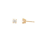 18ct Gold/Platinum Round Brilliant Cut Diamond Claw Set Classic Stud Earrings