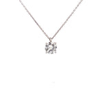 18ct Gold/Platinum Round Brilliant Cut Diamond Claw Set Classic Pendant