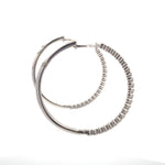 18ct Gold Round Brilliant Cut Diamond Rub-Over Hoop Earrings