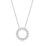 18ct Gold Round Brilliant Cut Diamond Claw Set 'Circle of Life' Pendant