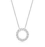 18ct Gold Round Brilliant Cut Diamond Claw Set 'Circle of Life' Pendant