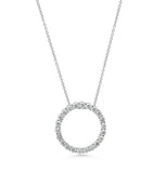 18ct Gold Round Brilliant Cut Diamond Micro Set 'Circle of Life' Pendant