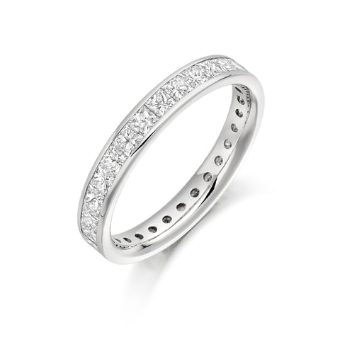 Princess Cut Channel Set Full Eternity Ring 2.00ct