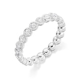 Round Brilliant Cut Swirl Rub-Over Set Full Eternity Ring 1.00ct