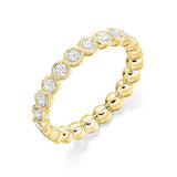 Round Brilliant Cut Swirl Rub-Over Set Full Eternity Ring 1.00ct