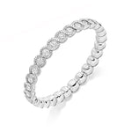 Round Brilliant Cut Swirl Rub-Over Set Full Eternity Ring 0.50ct