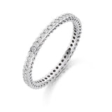 Round Brilliant Cut Rub-Over Set Full Eternity Ring 0.35ct