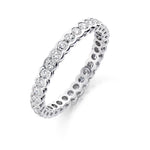 Round Brilliant Cut Rub-Over Set Full Eternity Ring 1.00ct