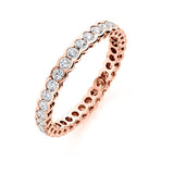 Round Brilliant Cut Rub-Over Set Full Eternity Ring 1.00ct