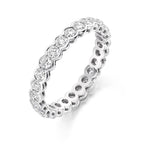 Round Brilliant Cut Rub-Over Set Full Eternity Ring 1.50ct