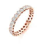 Round Brilliant Cut Rub-Over Set Full Eternity Ring 1.50ct