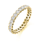 Round Brilliant Cut Rub-Over Set Full Eternity Ring 1.50ct