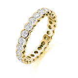 Round Brilliant Cut Rub-Over Set Full Eternity Ring 2.00ct