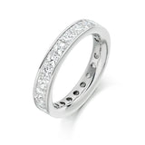 Princess Cut Channel Set Full Eternity Ring 4.00ct