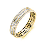 Round & Baguette 3 Row Ring 1.35ct Full - Jade Wedding Rings