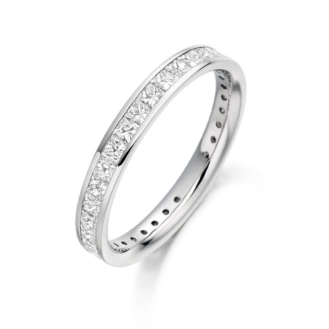 Princess Cut Channel Set Full Eternity Ring 1.30ct