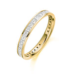 Princess Cut Channel Set Full Eternity Ring 1.30ct