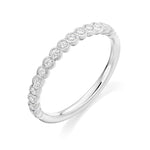 Round Brilliant Cut Swirl Rub-Over Set Half Eternity Ring 0.25ct