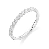 Round Brilliant Cut Swirl Rub-Over Set Half Eternity Ring 0.25ct