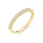 Round Brilliant Cut Swirl Rub-Over Set Half Eternity Ring 0.33ct