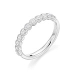 Round Brilliant Cut Swirl Rub-Over Set Half Eternity Ring 0.50ct