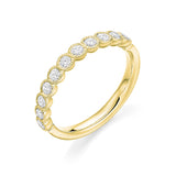 Round Brilliant Cut Swirl Rub-Over Set Half Eternity Ring 0.50ct