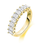 Emerald Cut 9 Stone Ring 2.00ct - Jade Wedding Rings