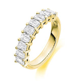Emerald Cut 9 Stone Ring 2.00ct - Jade Wedding Rings