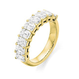 Emerald Cut 9 Stone Ring 3.00ct - Jade Wedding Rings