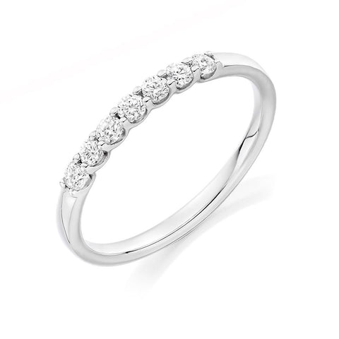 'U' Claw 7 Stone Ring 0.25ct - Jade Wedding Rings