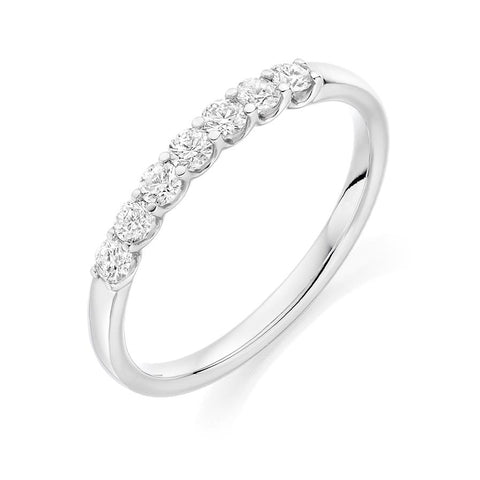 'U' Claw 7 Stone Ring 0.33ct - Jade Wedding Rings