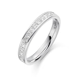 Princess Cut Channel Set Half Eternity Ring 0.75ct