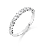 Round Brilliant Cut Rub-Over Set Half Eternity Ring 0.50ct