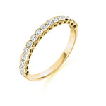 Round Brilliant Cut Rub-Over Set Half Eternity Ring 0.50ct