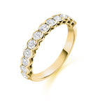 Round Brilliant Cut Rub-Over Set Half Eternity Ring 1.00ct