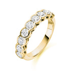 Round Brilliant Cut Rub-Over Set Half Eternity Ring 1.50ct