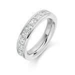 Princess Cut Channel Set Half Eternity Ring 2.00ct