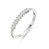 Princess Cut Claw Set 7 Stone Ring 0.27ct