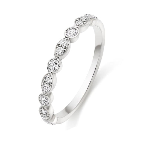 Vintage Style Ring 0.35ct Half - Jade Wedding Rings