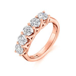 Crossover 5 Stone Ring 1.75ct - Jade Wedding Rings