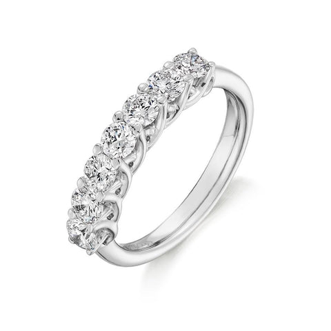 Crossover 7 Stone Ring 1.00ct - Jade Wedding Rings
