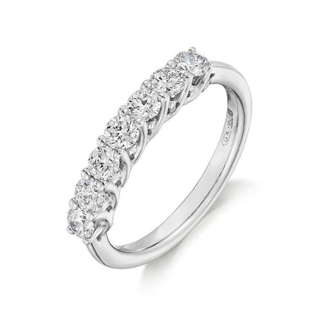 Crossover 7 Stone Ring 0.75ct - Jade Wedding Rings