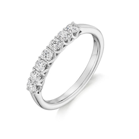 Crossover 7 Stone Ring 0.50ct - Jade Wedding Rings