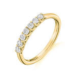 Crossover 7 Stone Ring 0.35ct - Jade Wedding Rings