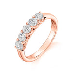 Crossover 5 Stone Ring 0.85ct - Jade Wedding Rings