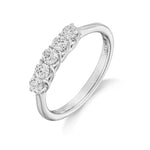Crossover 5 Stone Ring 0.50ct - Jade Wedding Rings