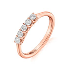 Crossover 5 Stone Ring 0.35ct - Jade Wedding Rings