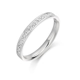 Princess Cut Channel Set Half Eternity Ring 0.50ct